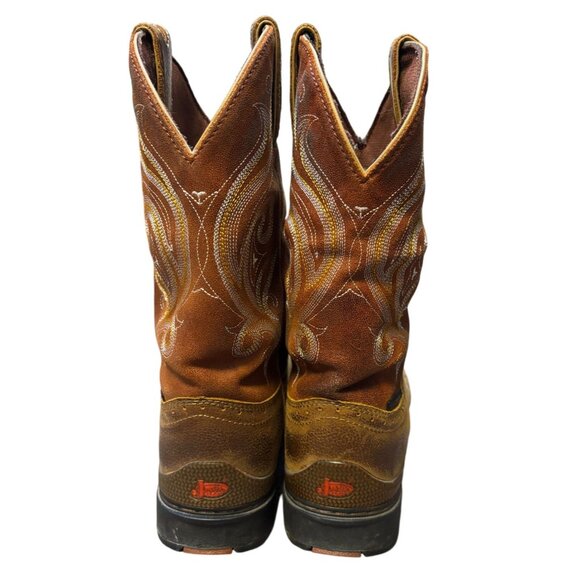 Justin Western Boots Brown Leather Size 7 - Picture 4 of 11